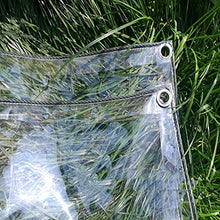 Telone Impermeabile Spesso Trasparente Telone Trasparente Telone In Plastica PVC Impermeabile con Fori, All'aperto Giardino Terrazza Parabrezza Copertura Fitosanitaria, 600g /m², 0.5mm di Spessore