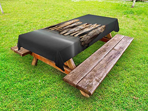 ABAKUHAUS Gattino Tovaglia da Esterno, Studio Foto Gruppo di Gatti, Tovaglia da Picnic Lavabile Decorativa, 145 cm x 265 cm, Brown Dimgray
