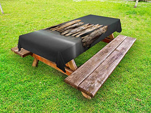 ABAKUHAUS Gattino Tovaglia da Esterno, Studio Foto Gruppo di Gatti, Tovaglia da Picnic Lavabile Decorativa, 145 cm x 265 cm, Brown Dimgray