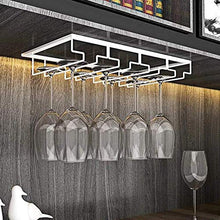 Portabicchieri appeso porta bicchiere da vino, decorazione organizzatore per mensola in ferro, decorativo pratico resistente(4 Slot)