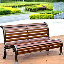Panca da Giardino Sedile Sedia da Giardino Panca da Esterno Legno anticorrosivo Cortile comunitario Panchina Quadrata Cortile Esterno Sedia per Il Tempo Libero Alluminio pressofuso Fibra di