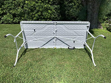 MLI Tavolo Pieghevole da Giardino Bianco con Gambe Bianche 152X70X74 Perfetto Come Tavolo da Campeggio, da Buffet, da Cucina | Tavolino GDZ152 Esterni Richiudibile a Valigetta con Maniglia