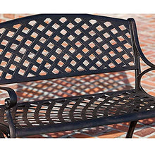 GaoF Panchina da Giardino Sedie da Parco, La panchina in Metallo nel Cortile ha Uno Schienale, Sedile per 2 Persone Chaise Longue in Alluminio pressofuso per Balcone