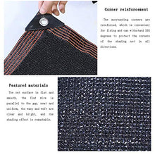 HTL durevole 18-pin parasole net, panno spesso ombreggiato, usato per balcone, cortile, piscina protezione solare e rete di isolamento termico. 95% tasso di ombreggiatura, nero, 3 m x 3 m