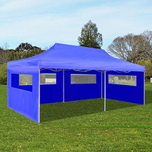 Festnight Tenda per Feste Pieghevole, Tendone da Giardino Pop-up Pieghevole, Gazebo da Giardino 3 x 6 m Blu