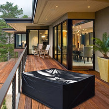 Mutsitaz Fittolly Copertura per Mobili da Giardino - Rettangolare Impermeabile Telo Poliestere - per Mobili Esterni Tavolo e Sedie (200x160x70cm/ 63x70.8x27.5 in)