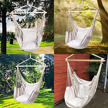 VSander Giardino Amaca Sedia Portatile di Viaggio Camping Home Hanging Hammock Altalena da Interni Esterni Amache Sedia con 2 Cuscini