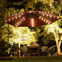 Hengda Patio Umbrella - Ombrellone a 36 LED, con telecomando, impermeabile, senza fili, per giardino, spiaggia, barbecue e campeggio