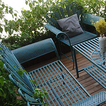 Panchine Per Terrazze All'aperto,Panca da Giardino In Metallo Con Schienale E Braccioli,Tavolo E Sedia da Balcone Doppio Sedile Per Decorazioni Per Il Tempo Libero del Cortile,Mobili da Veranda
