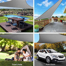 Vela Ombreggiante,Rettangolo Tendalino Parasole con Protezione Contro Il Sole 95% UV per Giardino Esterno Patio Party con Corda Libera (2x5m(6.5x16.5ft),Bianca)