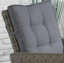 MO Living Set di mobili da giardino, 4 pezzi, di alta qualità, Con struttura in alluminio e Rattan, colore: grigio