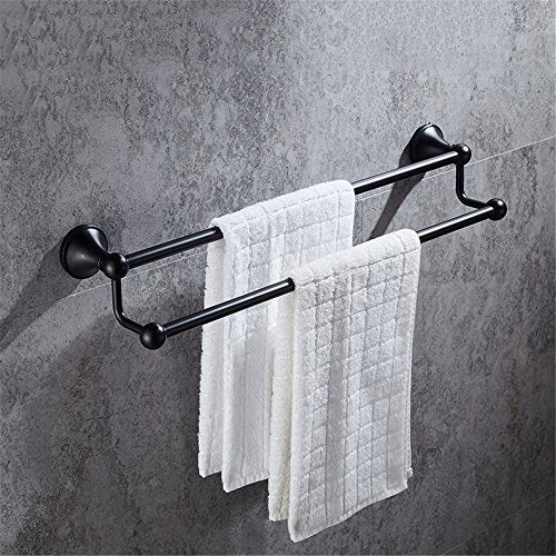MBYW Portasciugamani Moderno Portasciugamani Elegante per Il Portasciugamani da Bagno in Acciaio Inox a Doppio palo Senza Punch Hotel portasciugamani da Bagno portasciugamani da Bagno 60 cm