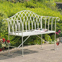 Panca da Giardino In Metallo Panca da Giardino da Esterno,Balcone Cortile Per Il Tempo Libero Doppio Sedile,Seduta Portico Con Schienale E Braccioli,Panchina D'ingresso Per Mobili Da Giardino Pensil