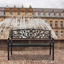 Panchine in ferro da 50 pollici per esterni, decorazione classica del cortile, parco ricreativo per patio giardino cortile