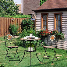 GEFUHONG Esterna patio giardino taverna elegantemente progettato sedia set 2 set di mosaico taverna sedie all'aperto giardino patio mobili caffè all'aperto ristorante