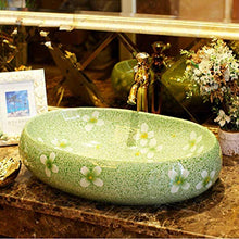 Jgophu - Lavabo in porcellana a forma di fiore, realizzato a mano in stile europeo