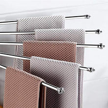 Towel shelf Portasciugamani Girevole per Bagno in Acciaio Inox a Parete Portasciugamani Multi-Barra Privo di perforazioni