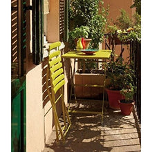 Emu Arc en Ciel Set da Esterno: Tavolo Pieghevole Art. 334 Cm. 50 x 70 e 2 sedie Item 314 Colore Verde Mela 60