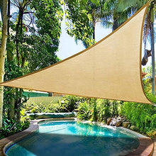 Lanbent Tenda a Vela Parasole Triangolare Protezione Solare, Terrazza, Giardino e Balcone Rete Parasole, HDPE Anti UV Traspirante Vela Ombreggiante, con Corde e Moschettoni