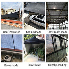 WXQIANG Protezione Solare Shading Net Bordo con Occhielli, Il 95% Sunblock Ombra Panno for Patio Balcone Carport Tetto - Nero Protezione Solare, Isolamento Termico (Size : 3×9M)