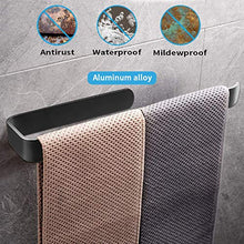 Mczcent - Portasciugamani da bagno, autoadesivo e da parete, in lega di alluminio, senza forature, per bagno, cucina, 30 cm