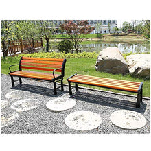 LXLH Panca da Giardino Panca da Giardino per Esterni, Panca da terrazza per Veranda Impermeabile e Resistente alla corrosione con Schienale, La Struttura in Metallo è antiruggine e Facile da Puli