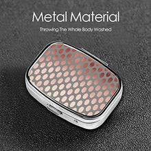 Scatola quadrata per pillole medicinali in oro rosa a pois moda portapillole organizer da viaggio per pillole integratori vitamine