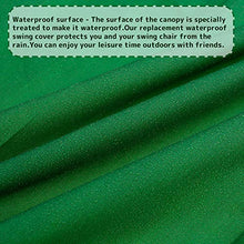Copertura Tetto Dondolo Impermeabile 164x114x15cm Tettuccio Dondolo per Ricambio in 210D Oxford Parasole Dondolo Giardino Anti-UV Anti-Acqua (verde, 164x114x15cm)