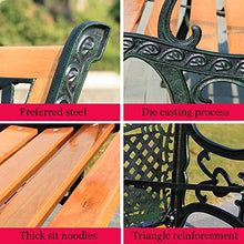 GaoF Panchina da Giardino per terrazza, panchina ricreativa con Schienale e braccioli con Motivo a Rete, sedili in Legno massello anticorrosivo e mobili da Giardino con Struttura in