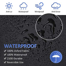 SAFETYON Copertura per Sedie da Giardino 2 Pcs, Copertura Mobili Giardino Impermeabile Anti-UV in Tessuto Oxford, Fodera Sedie Giardino con Orlo e Fibbie, Copertura Sedie Esterno 75*75*120cm, Nero