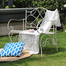 Panca da Giardino 2 Posti In Metallo Panca da Terrazza,Telaio In Ghisa Per Il Tempo Libero Sede Del Cortile,Panca da Balcone da Esterno Con Schienale E Braccioli,Portico Mobili da Giardino Decorativ