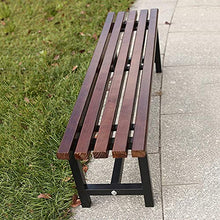 GaoF Panchina da Giardino con terrazza Panchine da Esterno per Il Tempo Libero, panchine da Cortile in ghisa Resistente alle intemperie e Legno massello, panchina da Giardino Decorativa 2-4
