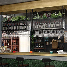 YWYW Portabicchiere da Vino Rosso Portabicchiere Creativo invertito Portabottiglie da Bar in Stile Europeo Portabicchieri sospeso a 2 Livelli (Dimensioni: 100 * 35 cm)
