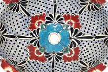 Floresa – Lavabo ovale messicano | Lavabo da incasso ovale con bordo | Lavabo in ceramica Talavera in Messico