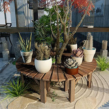 Creative LDF Panca da Giardino in Legno Panchina Ad Albero, Panca da Esterno Semicircolare da 120 Cm Panchine da Giardino in Legno Duro Decorazione di Mobili da Giardino in Legno Anticorrosivo
