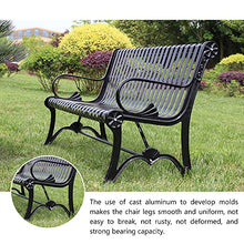 household products Panchina da Giardino per Esterni, Panchina da Terrazza con Schienale E Corrimano, Panchina in Ghisa in Metallo con Mobili per Il Tempo Libero, può Ospitare 2-4 Persone
