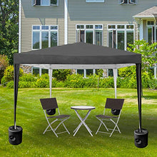 Aufun - Piedini per gazebo con acqua e sabbia, set da 4, piedini in HDPE per tende da giardino, pesi per la stabilizzazione del gazebo, 21 x 23/25 cm