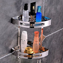 BESTOMZ Mensola ad Angolo per Doccia Bagno, Colla Brevettata + Autoadesivo 3M, Alluminio, Finitura Opaca