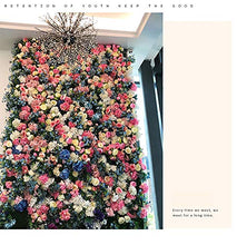 TTIK Siepe Sintetica Sempreverde - Muro di Fiori E Sfondo Matrimonio Doccia Simulazione Pianta Muro di Fiori Parete,40 × 60CM,D,4Pcs