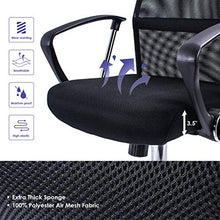 Exofcer Poltrona da Direttore Ergonomica Tessuto a Maglie annodate Meccanismo Inclinabile Sedia Girevole Sedia per Ufficio