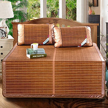 BJL-mat - Materassino estivo in bambù, double-face, pieghevole, per casa, camera da letto, studenti, dormitorio, multifunzione, fresco e confortevole, 4 oyo (dimensioni: 1,5 × 2 m)