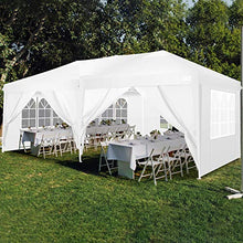 COBIZI 10'x20 'Baldacchino pop-up Tenda per feste di matrimonio Tenda per ripostiglio Gazebo per esterni Tettoia da campeggio per spiaggia con 6 pareti laterali rimovibili