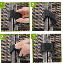 Yililay Clips 10PCS mobili, all'aperto Patio Wicker Clip, plastica Divano Connect Clamps per sedie mobili da Giardino del sofà (5,25 Centimetri)