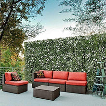 Schermo Decorativo per Balcone, Edera Artificiale Staccionata, Foglia di Poliestere Nessuna Manutenzione 100 Cravatte Facile da Installare Interno, Applicazione A Parete Verde da Esterno