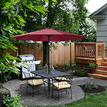 ABCCANOPY Ombrellone con pulsante per l’inclinazione, per il cortile, tavolo, mercato, giardino, terrazza e piscina, 8 stecche, oltre 13 colori, diametro: 19 cm / 22,9 cm / 25,4 cm