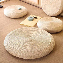 WWZL Cuscino Tatami Pouf Rotondo Cuscini Portatili Tappetino Yoga Morbido da Meditazione in Paglia, Decorazione Finestra del Pavimento Spessore 11 cm, Diametro,50cm