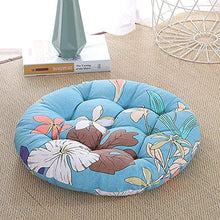 Cuscino per sedile rotondo per esterni per interni, cuscini per sedie trapuntati Cuscini per tappetini addensati per mobili Cuscini per sedili Papasan imbottiti traspiranti-blu L50xh50cm (20x20In)