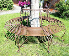Panca Rotonda in Metallo Panca 120749 Panca-Suolo Panca-Seduta Panca da Giardino Diam. 160 cm Alt. 84 cm