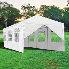Hengda 3x6m Gazebo da Giardino Bianco, Impermeabile Tenda con 6 Parti Laterali per terrazza, Festa, Mercato