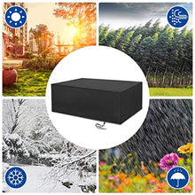 Diealles Shine Vordas Copertura per Mobili da Giardino(270x180x89cm), Coperture per Tavoli da Giardino Posti Resistente allo Strappo Impermeabile 210D Oxford per Tavolo da Pranzo - Nero